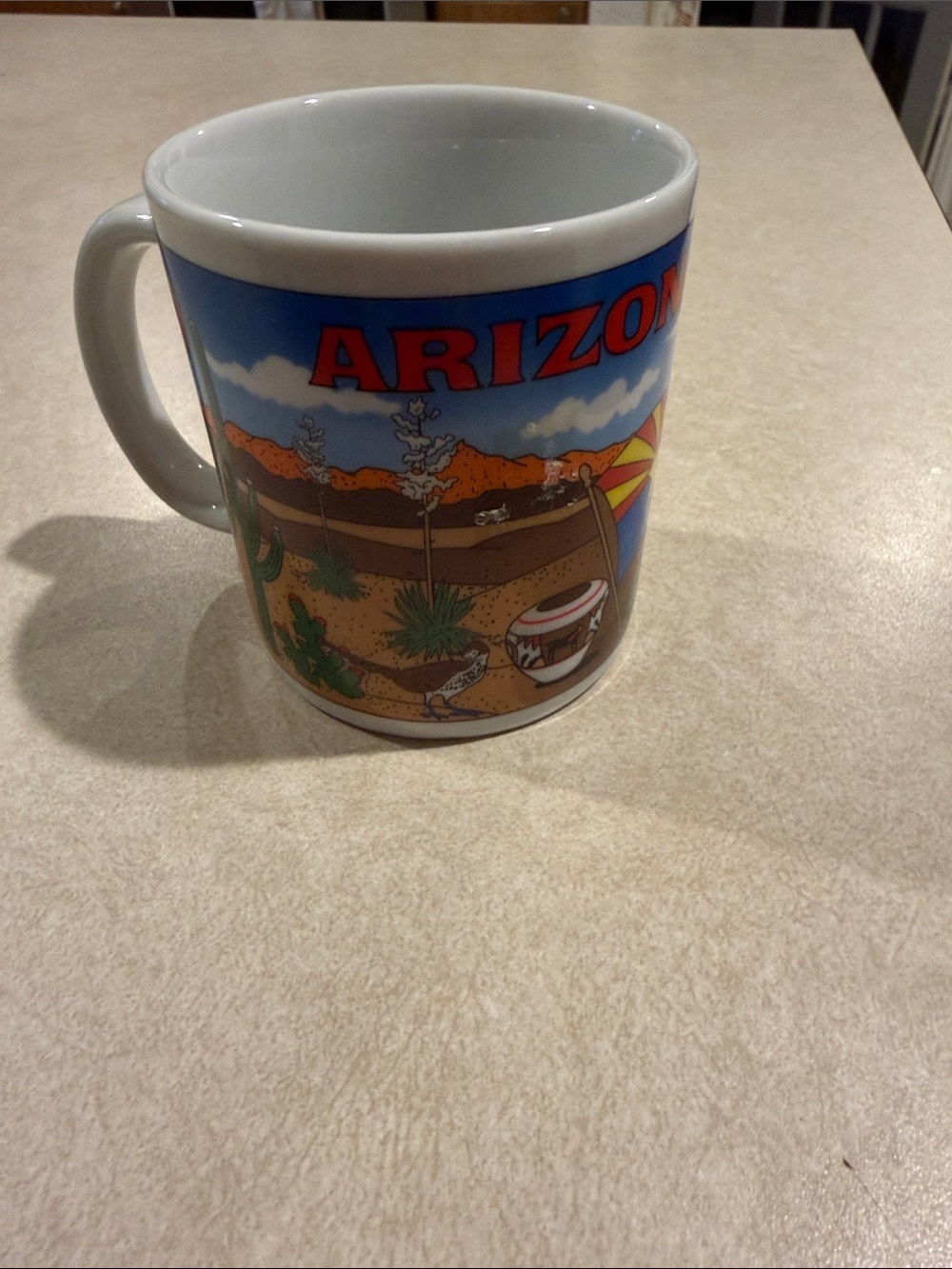 Arizona Jean Company Blue and Orange Desert Scenic Ceramic Mug